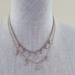 White House, Black market adjustable gold tone necklace